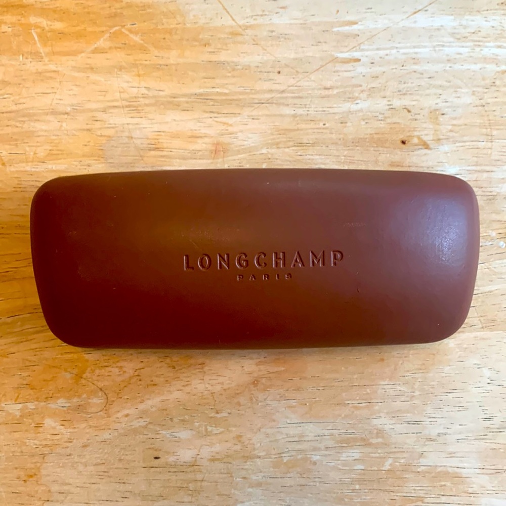 Longchamp leather eyeglass case.  Very good condition. Eyeglasses not included